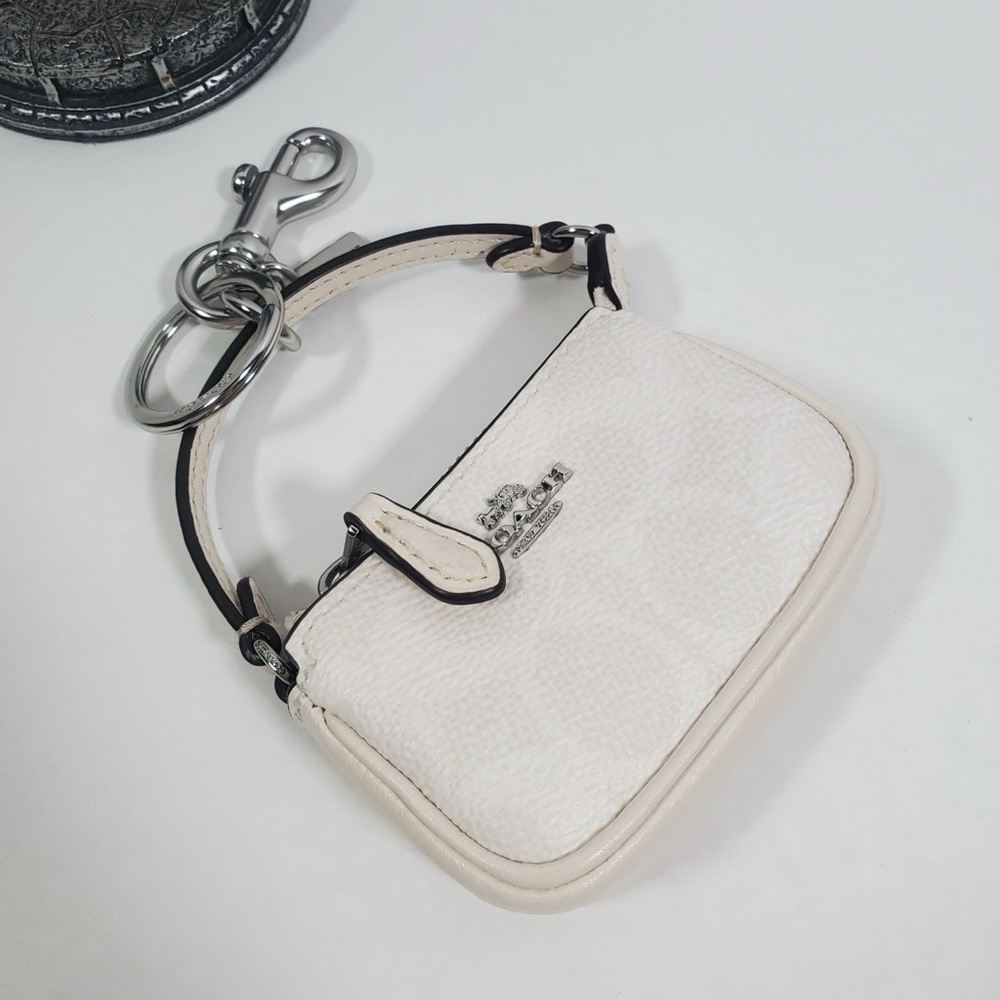 NWT Coach Mini Nolita Bag Charm In Signature Canvas